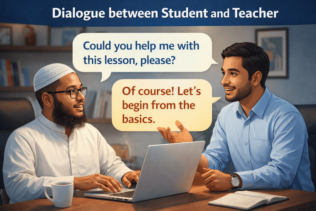 dialogue between student and teacher samples